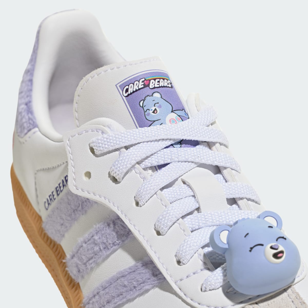 Adidas Kids' ADIDAS CARE BEARS SAMBA OG COMFORT CLOSURE ELASTIC LACE SHOES - Light Purple / Cloud White / Blue Dawn - Image 10