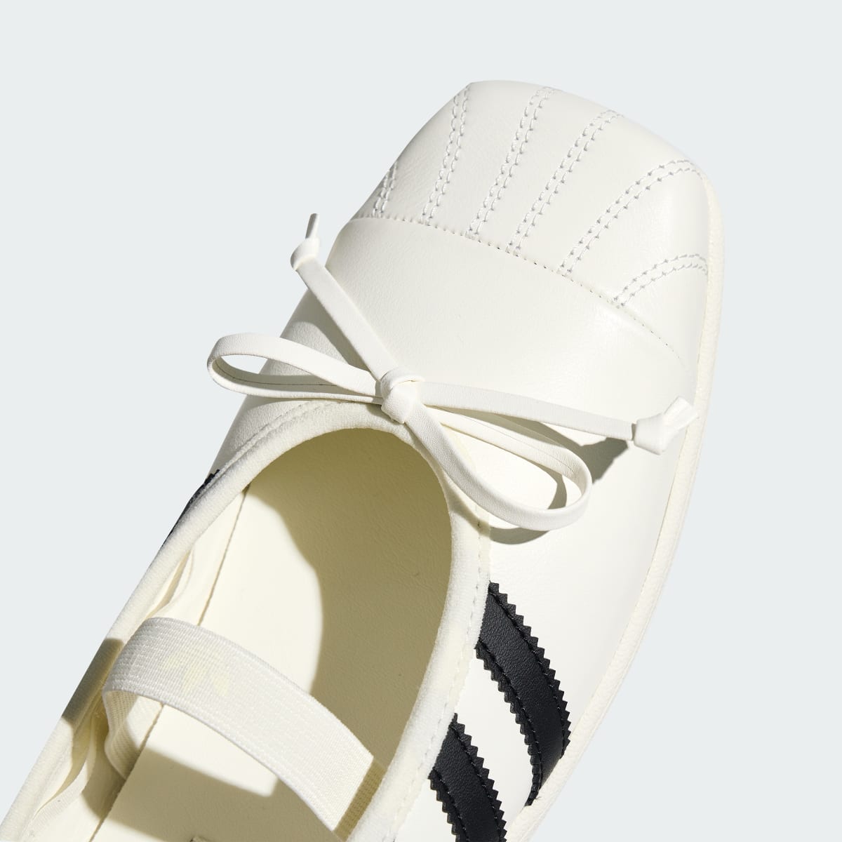 Adidas Women's ADIDAS JENNIE SUPERSTAR SQ BALLET SHOES - Off White / Core Black / Core White - Image 8