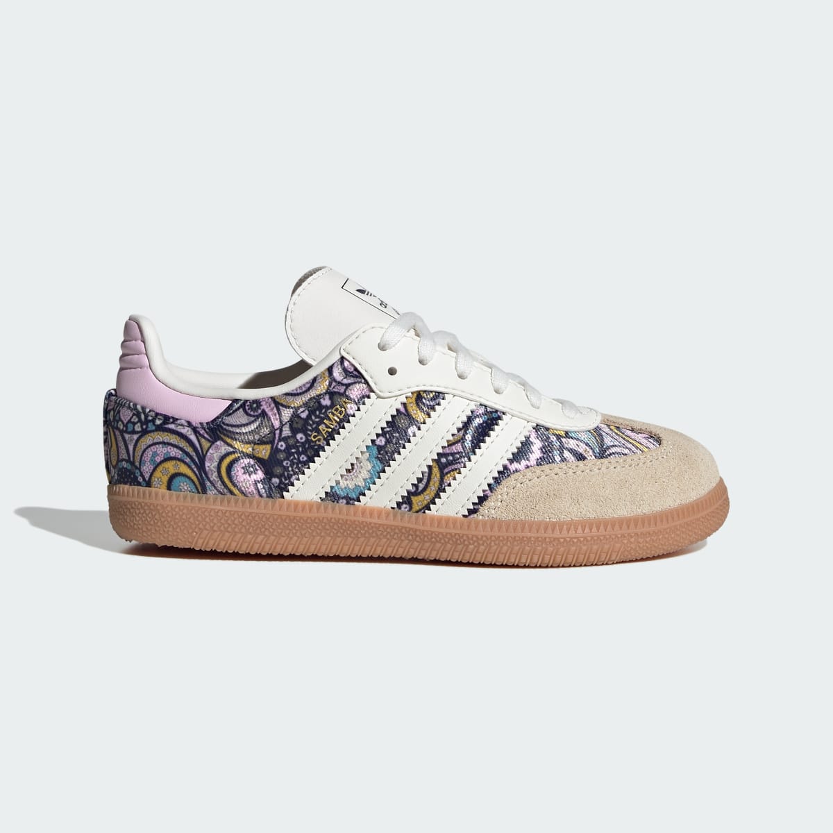 Adidas Kids' ADIDAS LIBERTY SAMBA OG LACE SHOES - Core White / Orchid Fusion / Gum - Image 1