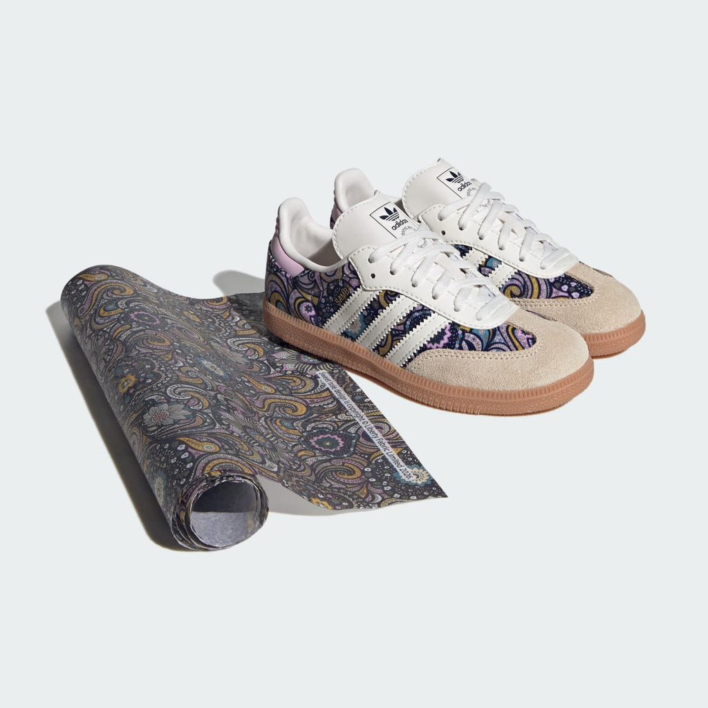Adidas Kids' ADIDAS LIBERTY SAMBA OG LACE SHOES - Core White / Orchid Fusion / Gum - Image 3