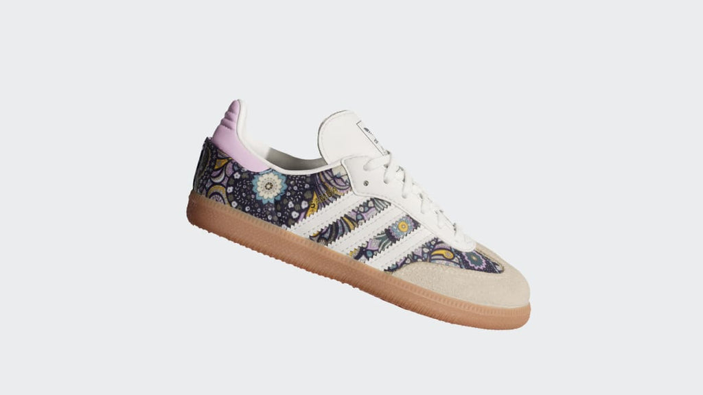 Adidas Kids' ADIDAS LIBERTY SAMBA OG LACE SHOES - Core White / Orchid Fusion / Gum - Image 2