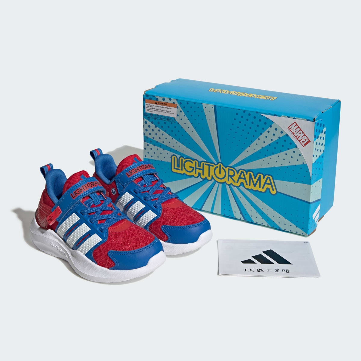 Adidas Kids' ADIDAS MARVEL LIGHTORAMA SPIDER-MAN SHOES CHILDREN - Better Scarlet / Cloud White / Bright Royal - Image 10
