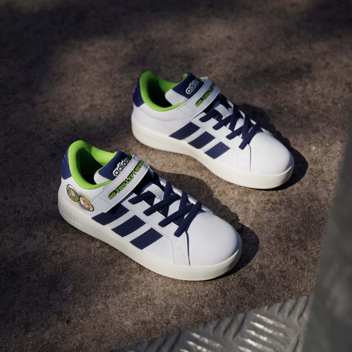 Adidas Kids' ADIDAS PIXAR TOY STORY GRAND COURT SHOES KIDS - Cloud White / Dark Blue / Off White - Image 5