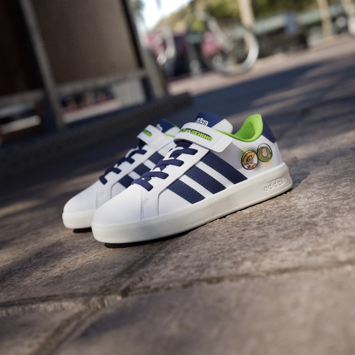 Adidas Kids' ADIDAS PIXAR TOY STORY GRAND COURT SHOES KIDS - Cloud White / Dark Blue / Off White - Image 8