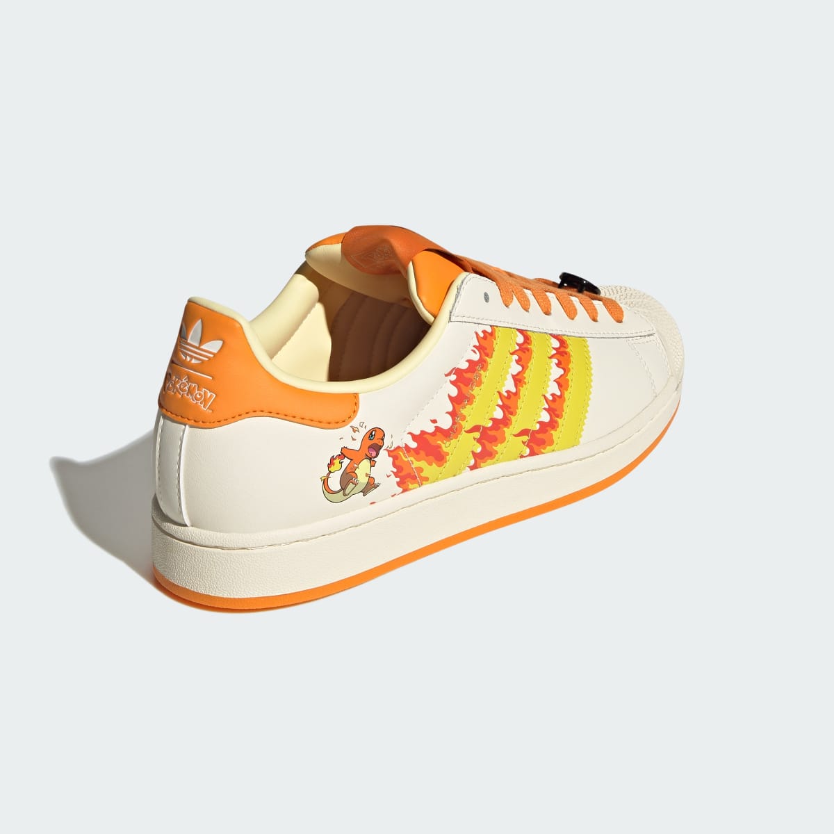 Adidas Men's ADIDAS Pokémon SUPERSTAR II SHOES - Cream White / Shock Yellow / Bright Orange - Image 5
