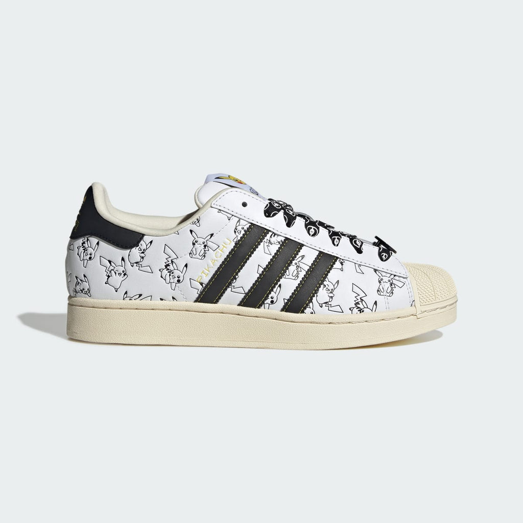 Adidas Women's ADIDAS Pokémon SUPERSTAR II SHOES - Cloud White / Core Black / Gold Metallic - Image 1