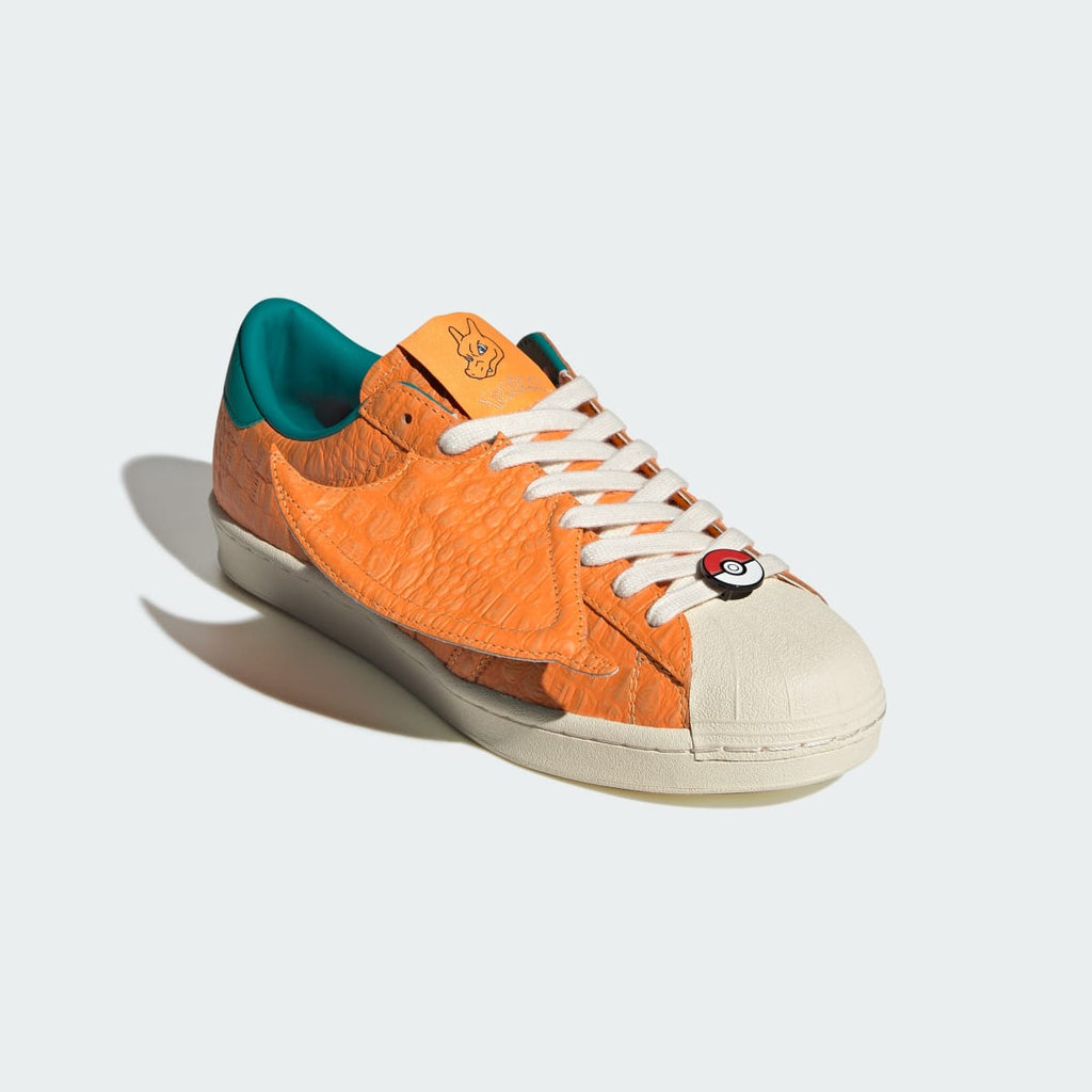 Adidas Women's ADIDAS Pokémon SUPERSTAR VINTAGE SHOES - Pure Tangerine / Pure Tangerine / Equipment Green - Image 4