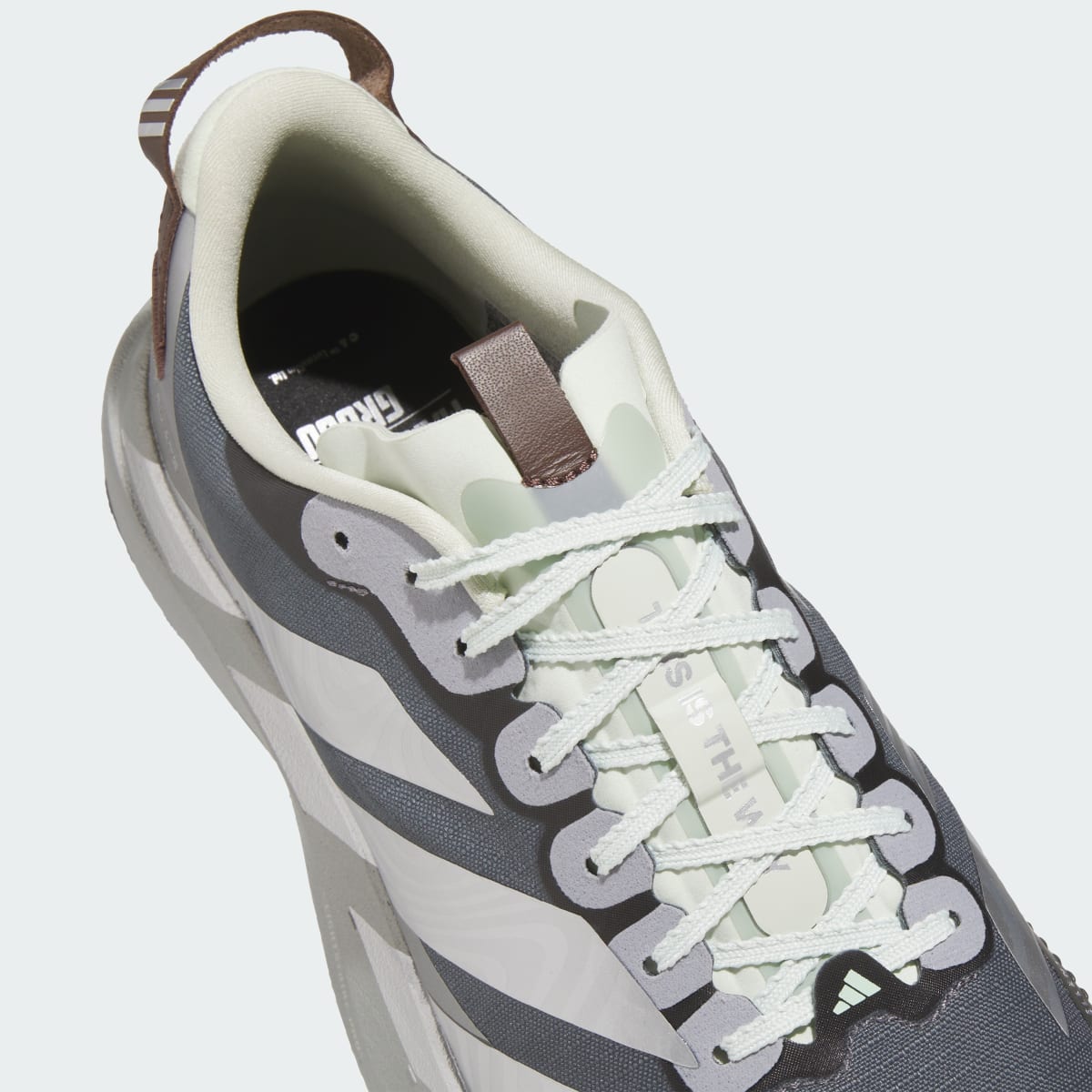 Adidas Men's ADIDAS STAR WARS MANDALORIAN & GROGU ADIZERO EVO SL ATR Shoes - Grey Five / Matte Silver / Linen Green - Image 9