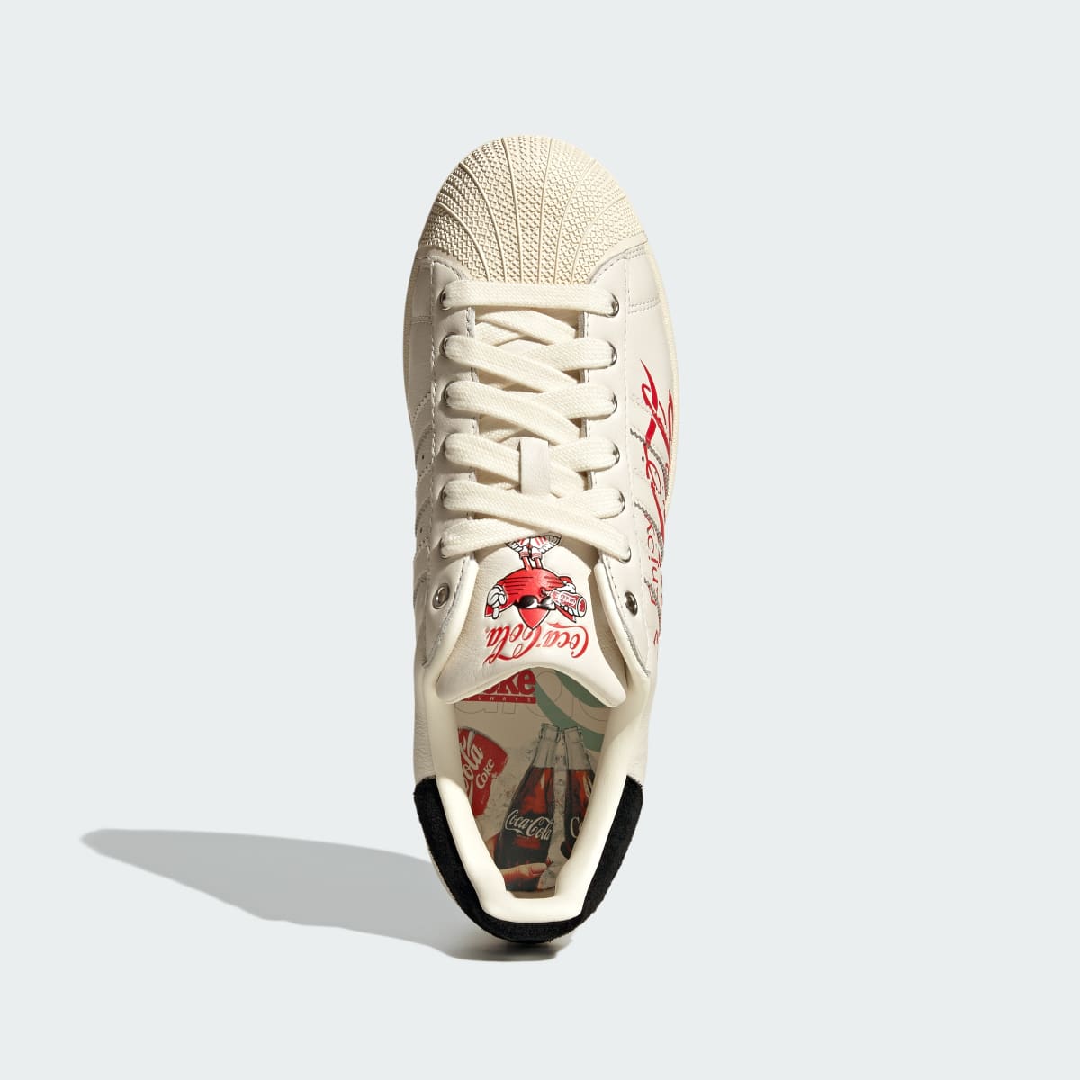 Adidas Women's ADIDAS X COCA-COLA SUPERSTAR II SHOES - Core White / Core Black / Cream White - Image 2