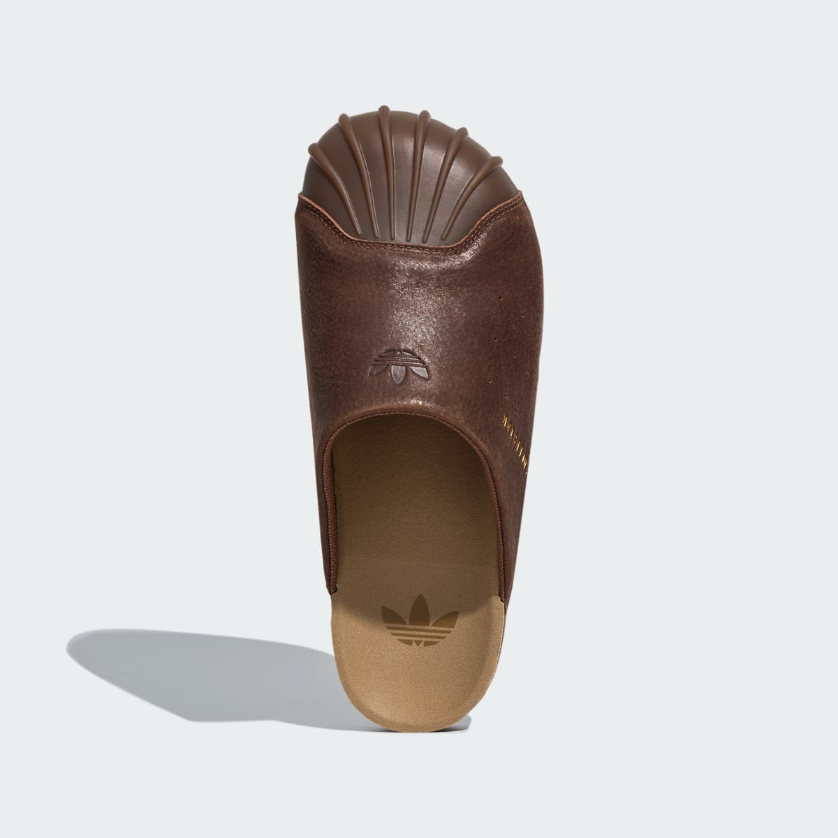 Adidas Men's ADIMULE SLIDES - Preloved Brown / Preloved Brown / Gold Metallic - Image 2