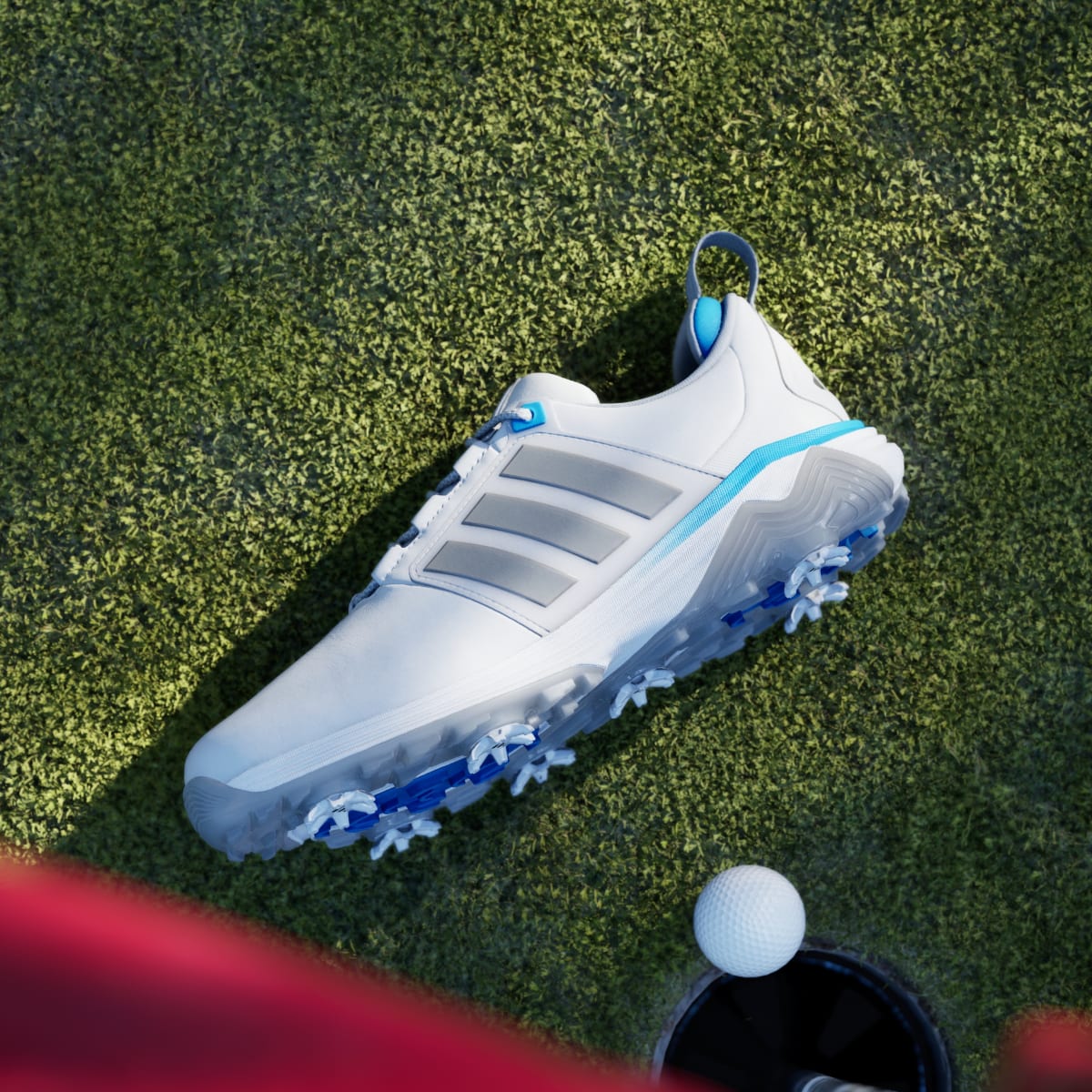 Adidas Men's ADIPOWER 26 GOLF SHOES - Dash Grey / Iron Metallic / Lucid Ray Blue - Image 7