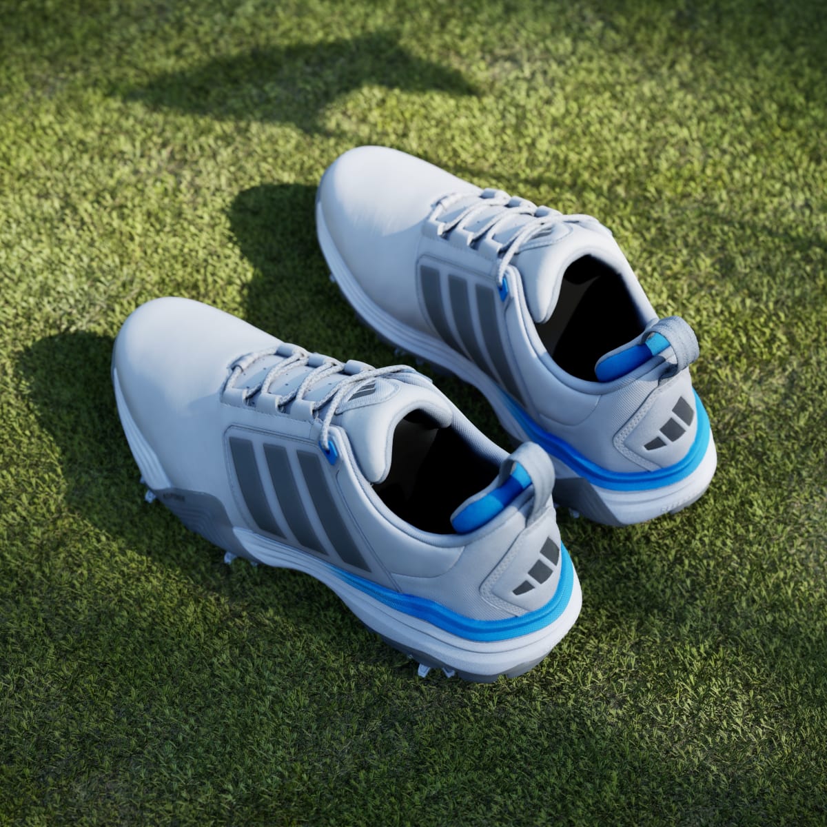 Adidas Men's ADIPOWER 26 GOLF SHOES - Dash Grey / Iron Metallic / Lucid Ray Blue - Image 8