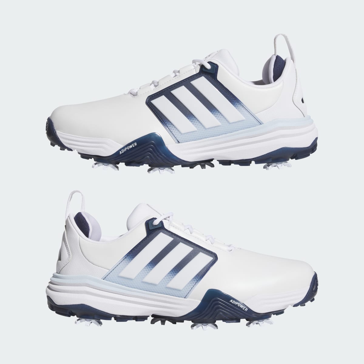 Adidas Men's ADIPOWER 26 GOLF SHOES - Cloud White / Collegiate Navy / Crystal Sky - Image 7