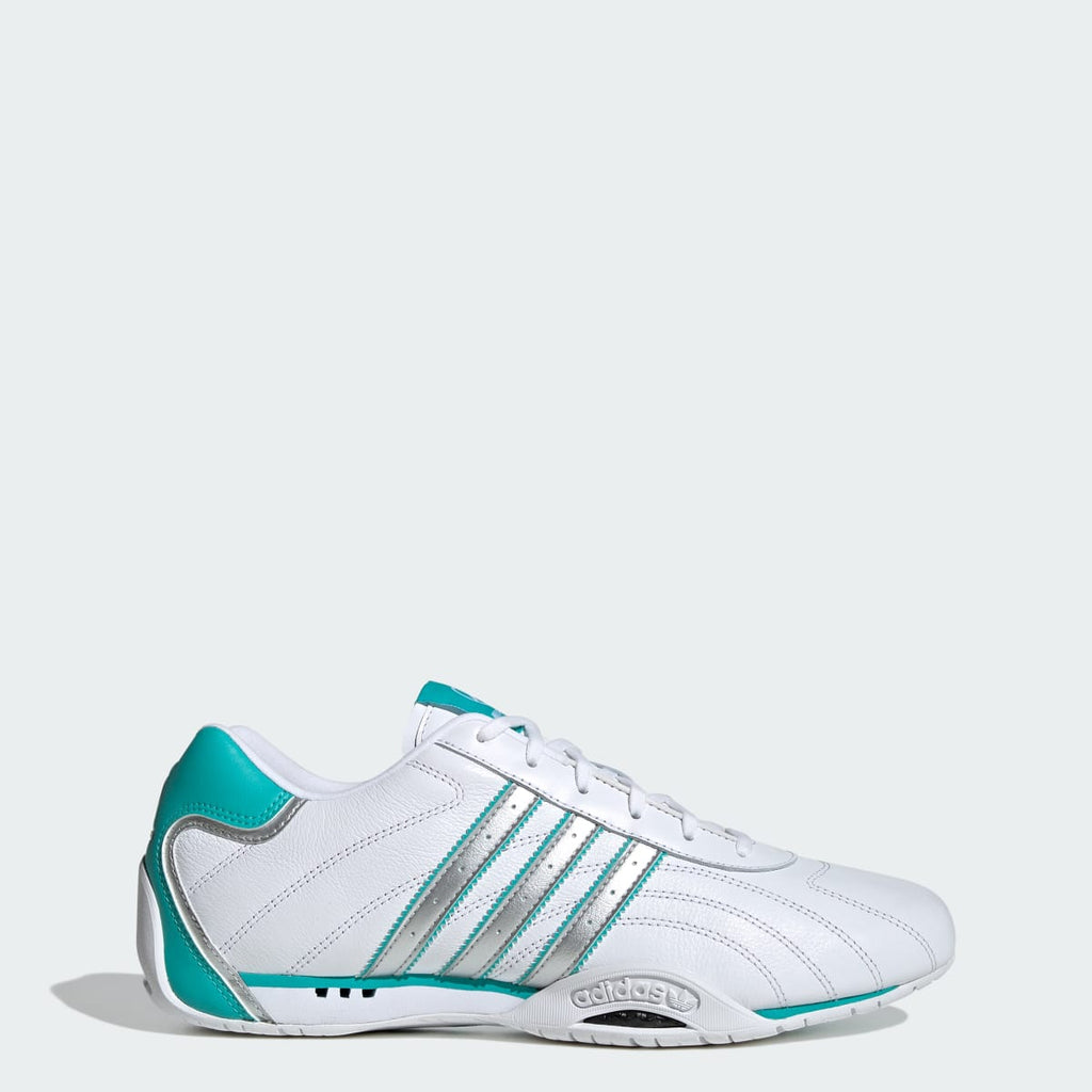 Adidas Women's ADIRACER LO MERCEDES AMG PETRONAS F1 TEAM SHOES - Cloud White / Matte Silver / Semi Mint Rush - Image 1