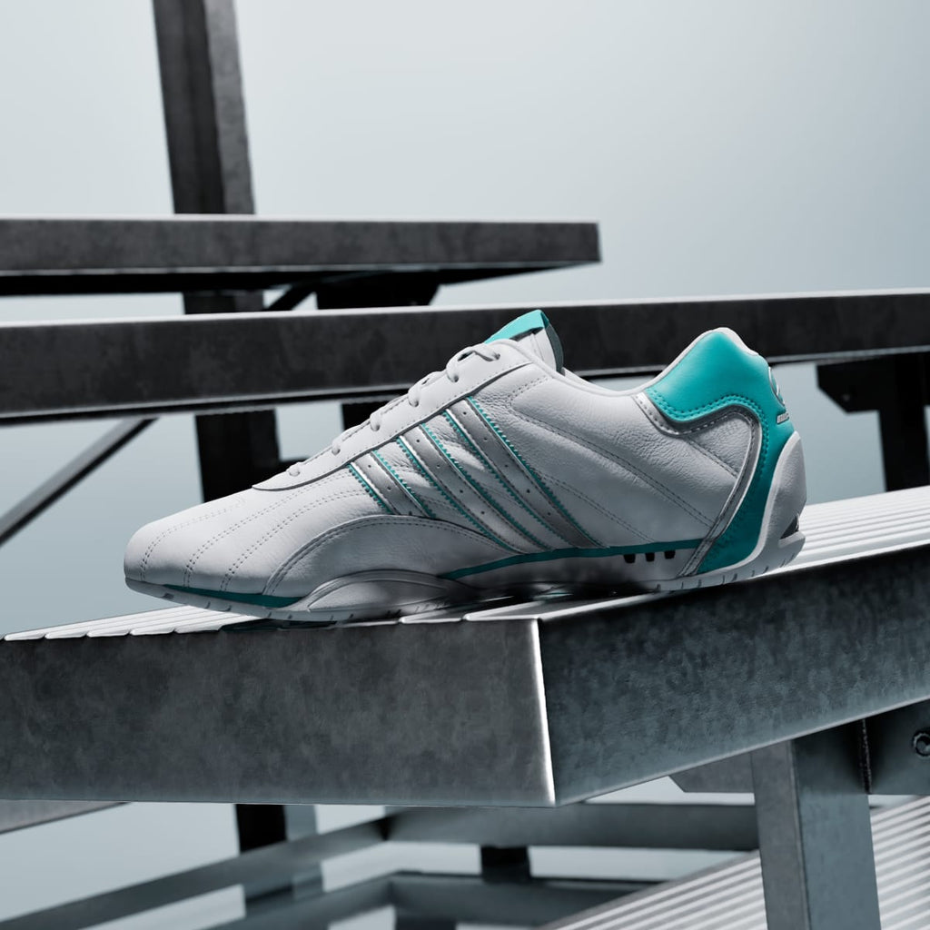 Adidas Women's ADIRACER LO MERCEDES AMG PETRONAS F1 TEAM SHOES - Cloud White / Matte Silver / Semi Mint Rush - Image 7