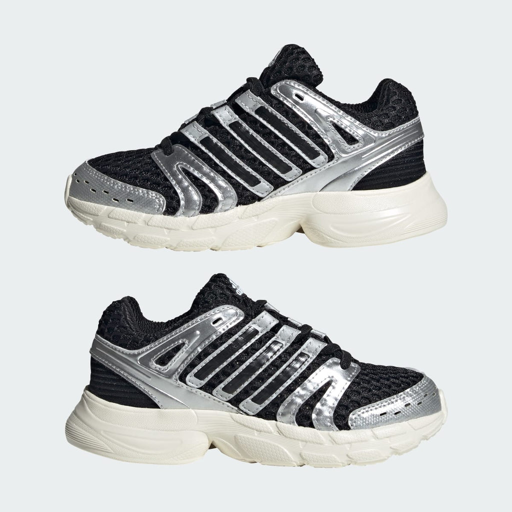 Adidas Kids' ADISTAR CONTROL 5 ELASTIC LACE SHOES - Core Black / Silver Metallic / Grey One - Image 7