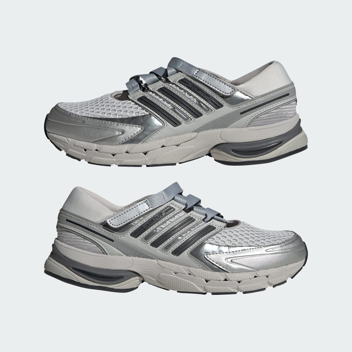 Adidas Women's ADISTAR CONTROL 5 MARY JANE SHOES - Grey One / Silver Metallic / Grey Two - Image 8