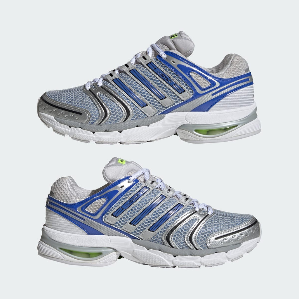 Adidas Women's ADISTAR CONTROL 5 SHOES - Silver Metallic / Hi-Res Blue / Lucid Lemon - Image 7