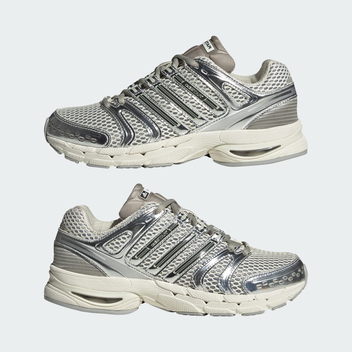 Adidas Women's ADISTAR CONTROL 5 SHOES - Off White / Silver Metallic / Sesame - Image 7
