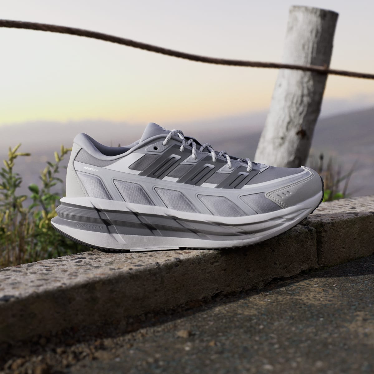 Adidas Men's ADISTAR SPW SHOES - Halo Silver / Grey Four / Grey Two - Image 3
