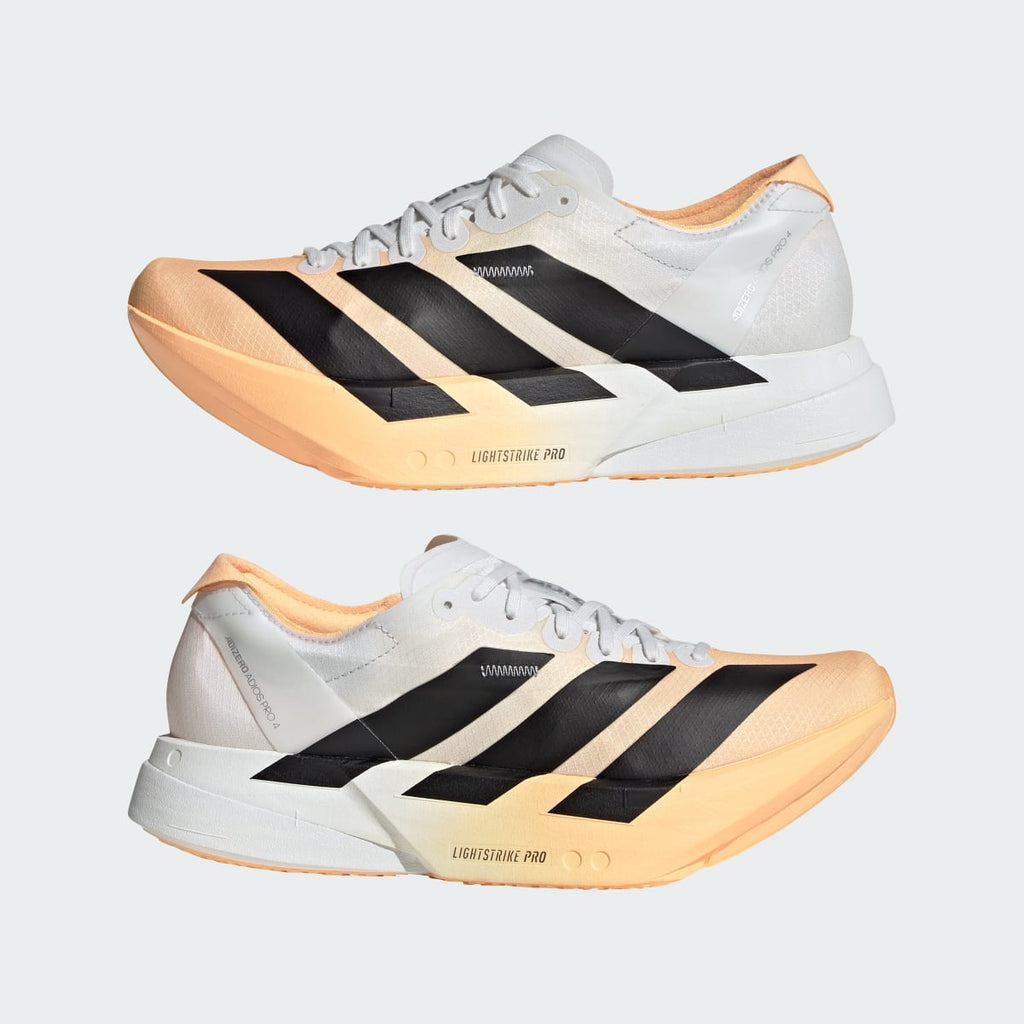 Adidas Women's ADIZERO ADIOS PRO 4 RUNNING SHOES - Acid Orange / Core Black / Crystal White - Image 10