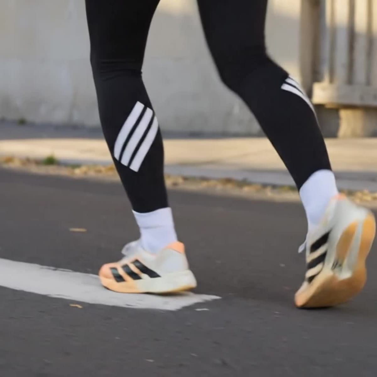 Adidas Women's ADIZERO ADIOS PRO 4 RUNNING SHOES - Acid Orange / Core Black / Crystal White - Image 2