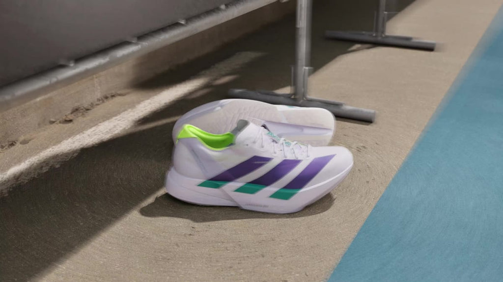 Adidas Men's ADIZERO ADIOS PRO 4 RUNNING SHOES - Frozen Purple / Solar Purple / Signal Green - Image 2