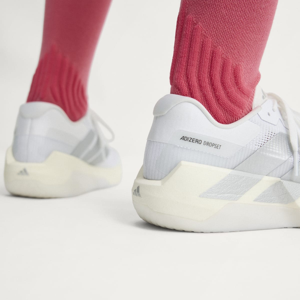 Adidas Women's ADIZERO Dropset Pro Training Shoes - Cloud White / Silver Metallic / Cloud White - Image 5