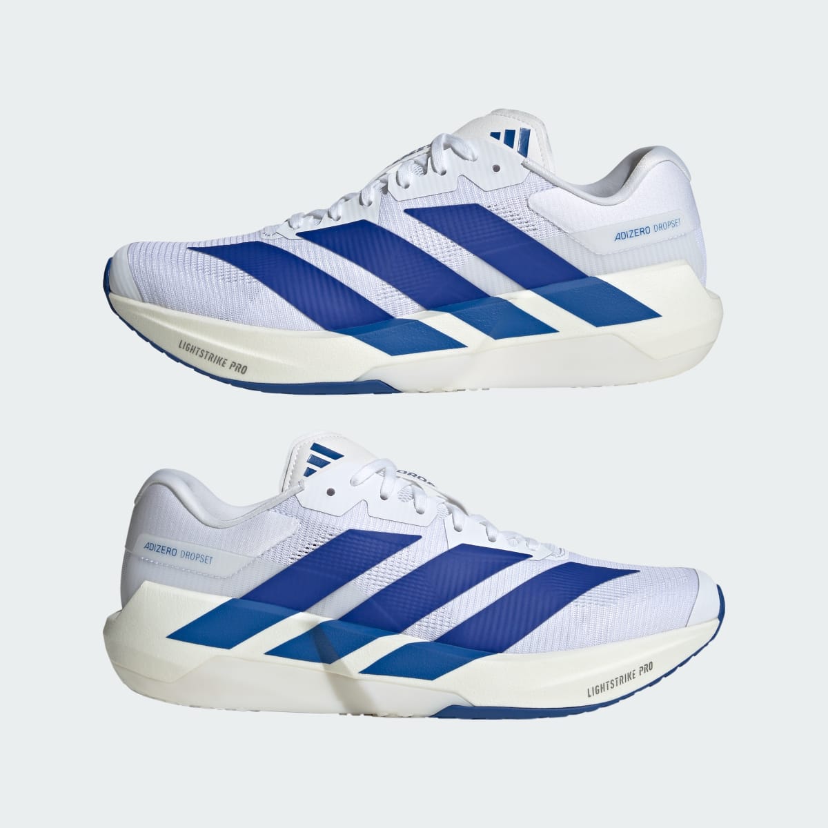 Adidas Men's ADIZERO Dropset Pro Training Shoes - Cloud White / Royal Blue / Cloud White - Image 7