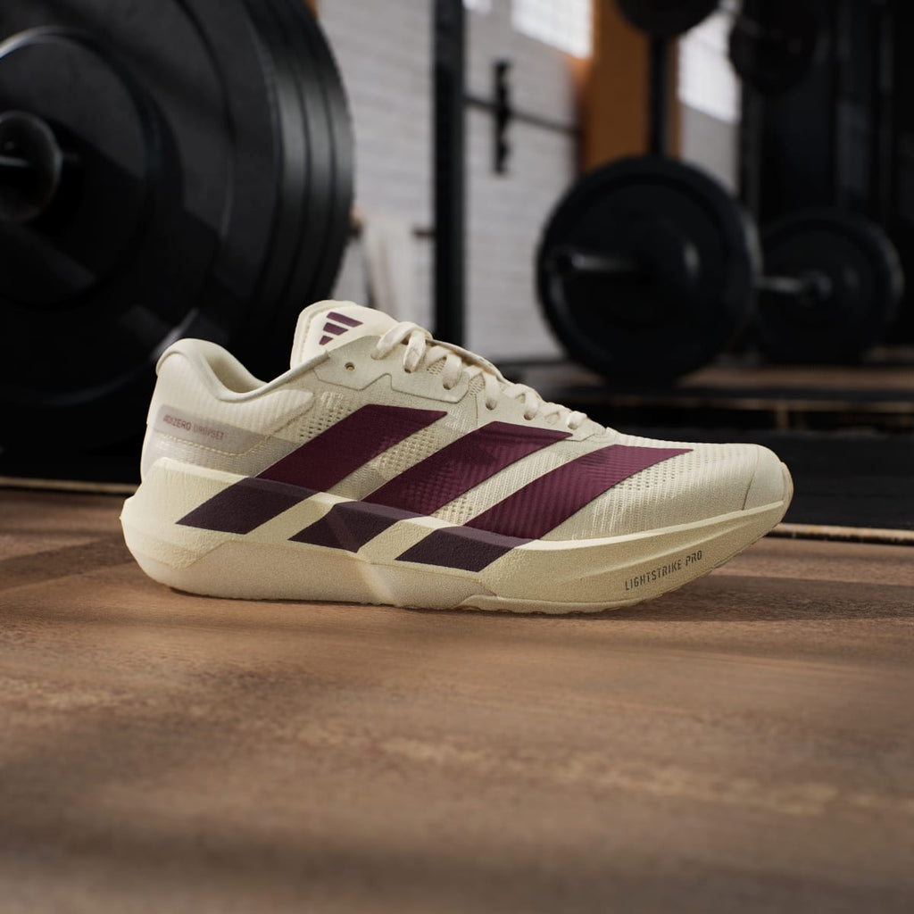 Adidas Women's ADIZERO Dropset Pro Training Shoes - Warm Vanilla / Maroon / Warm Vanilla - Image 3