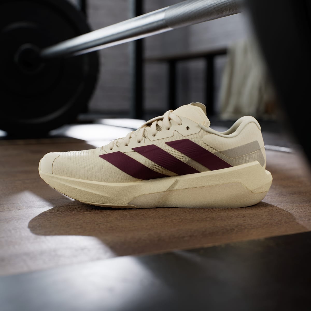 Adidas Women's ADIZERO Dropset Pro Training Shoes - Warm Vanilla / Maroon / Warm Vanilla - Image 7