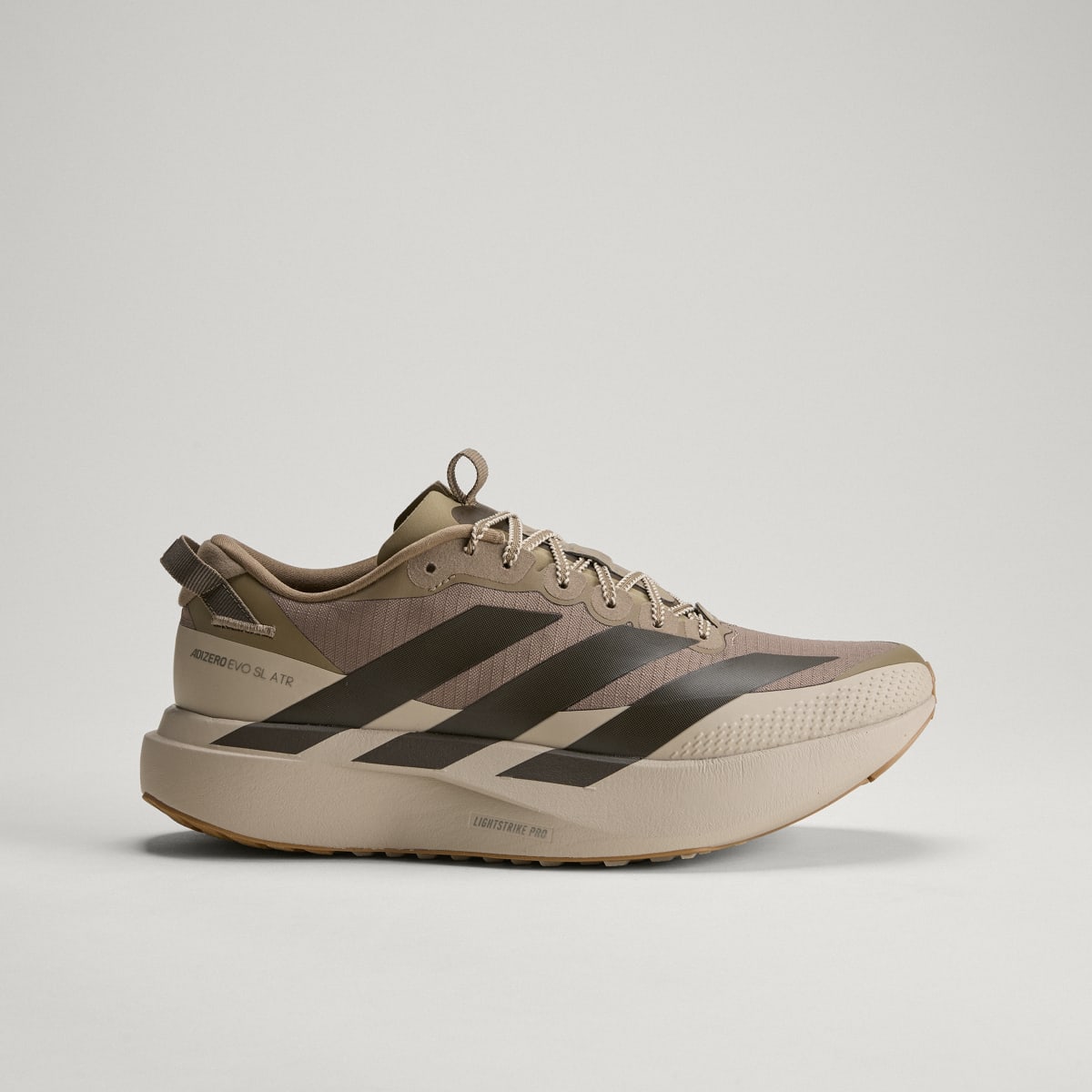 Adidas Men's ADIZERO EVO SL ATR Shoes - Khaki Six / Shadow Olive / Khaki Three - Image 3