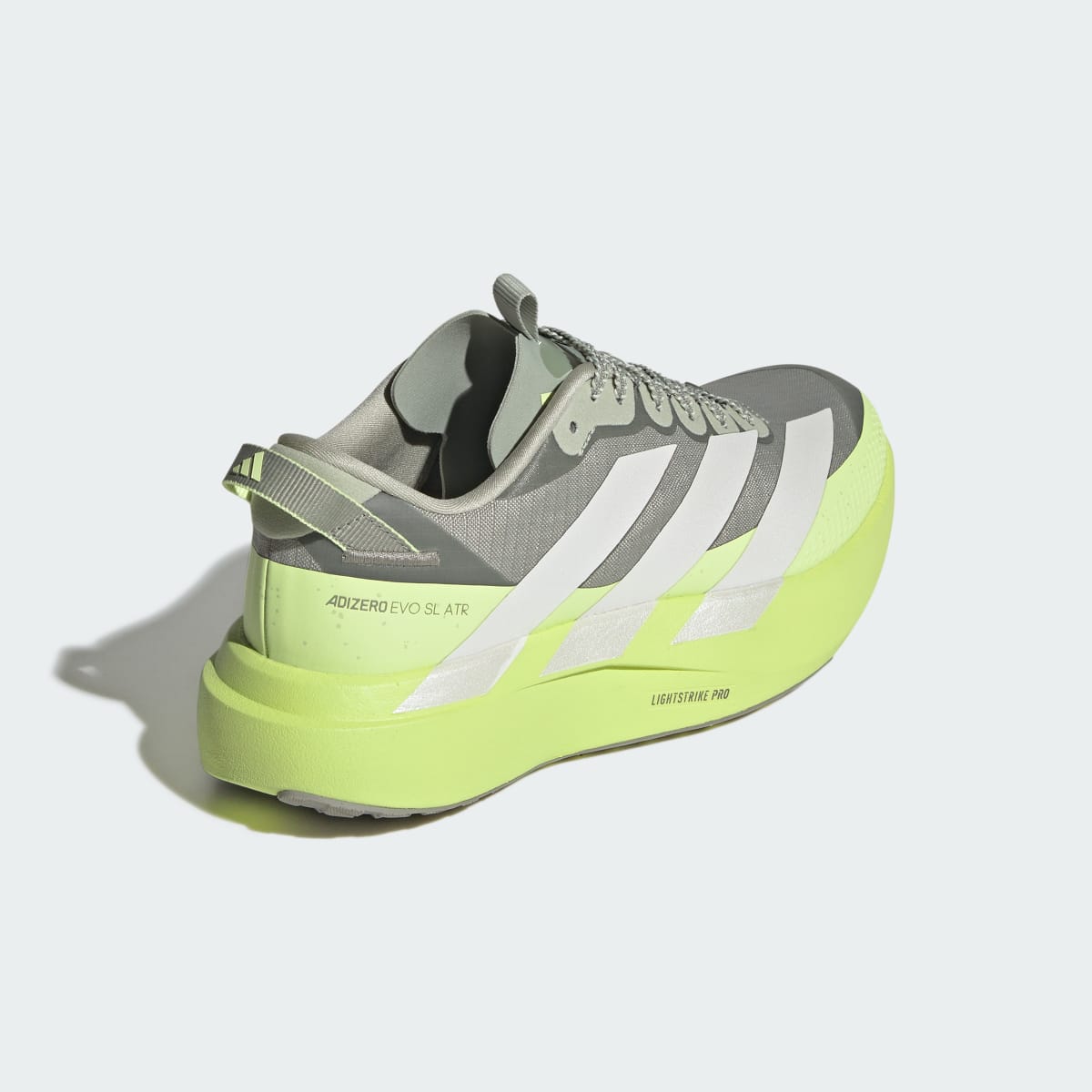 Adidas Women's ADIZERO EVO SL ATR Shoes - Halo Green / Zero Metalic / Frozen Lemon - Image 6