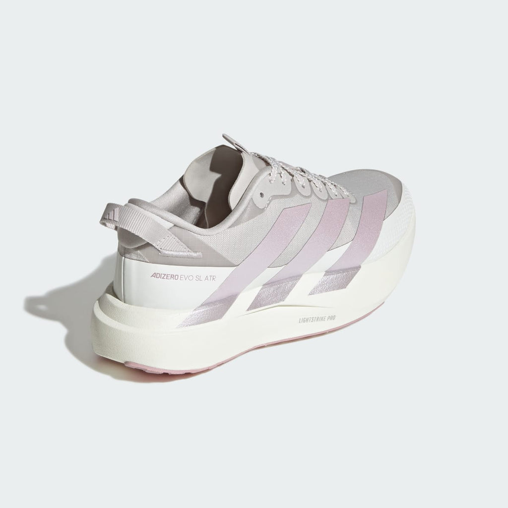Adidas Women's ADIZERO EVO SL ATR Shoes - Grey One / Ice Purple / White Tint - Image 6