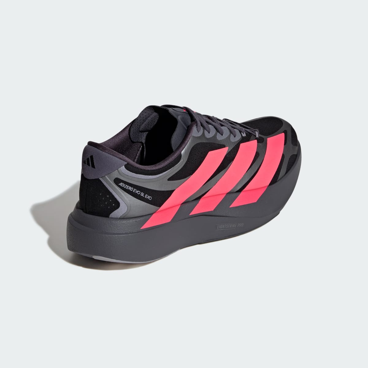 Adidas Men's ADIZERO EVO SL EXO Shoes - Core Black / Solar Turbo / Iron Metallic - Image 5
