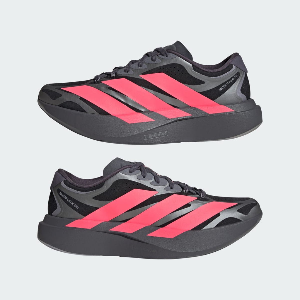 Adidas Men's ADIZERO EVO SL EXO Shoes - Core Black / Solar Turbo / Iron Metallic - Image 7