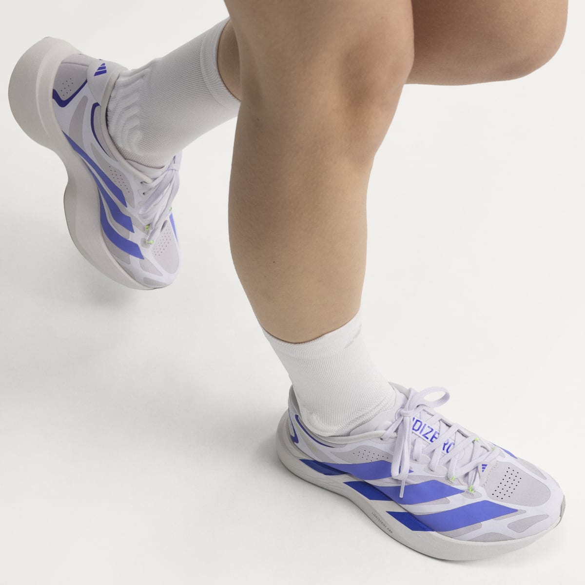 Adidas Women's ADIZERO EVO SL EXO Shoes - Silver Dawn / Solar Purple / Frozen Purple - Image 2