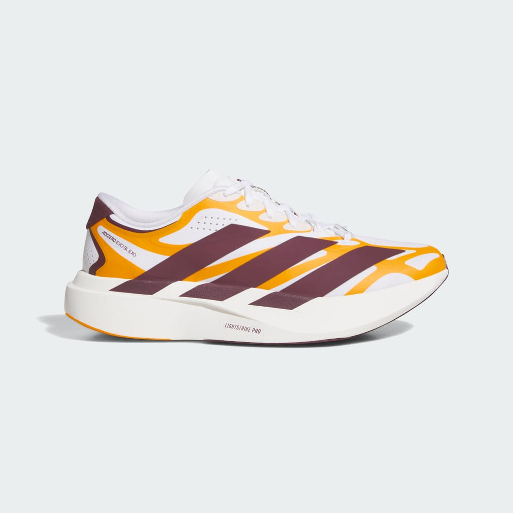 Adidas Men's ARIZONA SUN DEVILS ADIZERO EVO SL EXO Shoes - Cloud White / Team Maroon / Team Colleg Gold - Image 1
