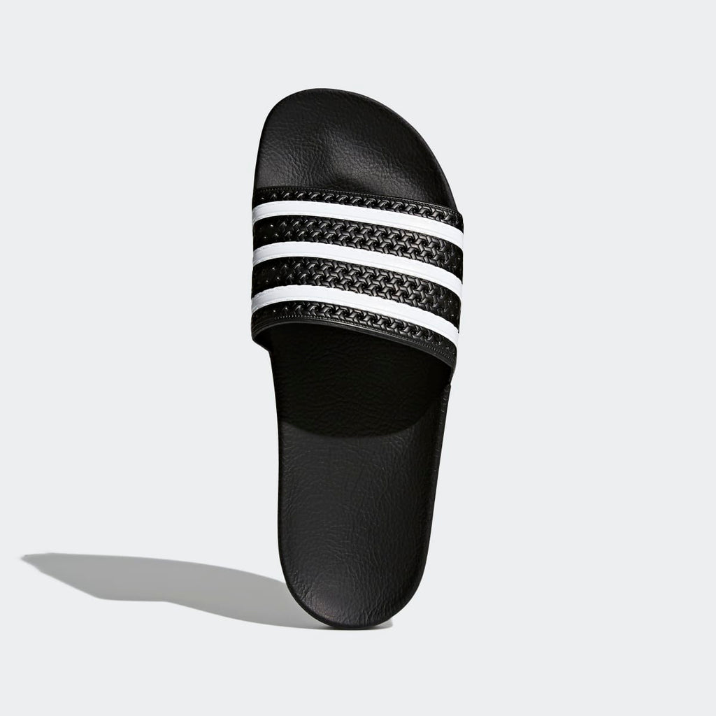 Adidas Men's Adilette Slides - Core Black / White / Core Black - Image 3