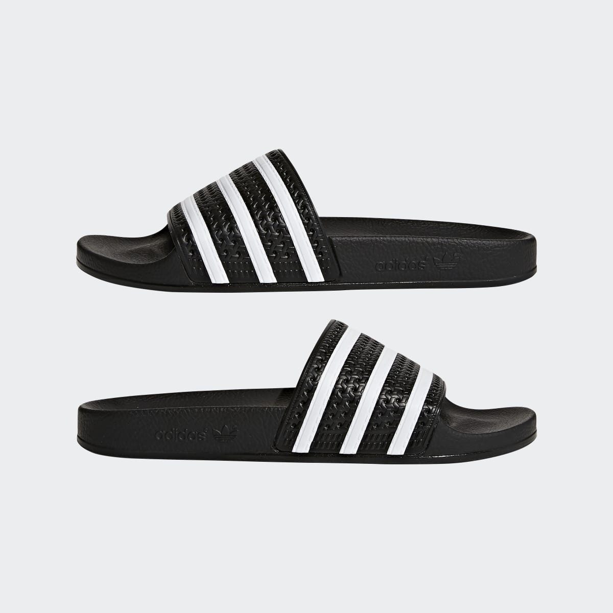 Adidas Men's Adilette Slides - Core Black / White / Core Black - Image 8