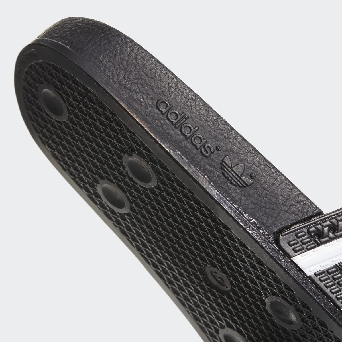 Adidas Men's Adilette Slides - Core Black / White / Core Black - Image 9