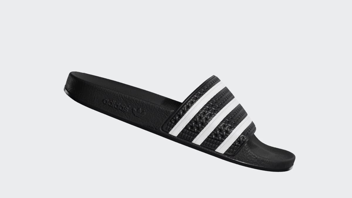 Adidas Women's Adilette Slides - Core Black / White / Core Black - Image 2