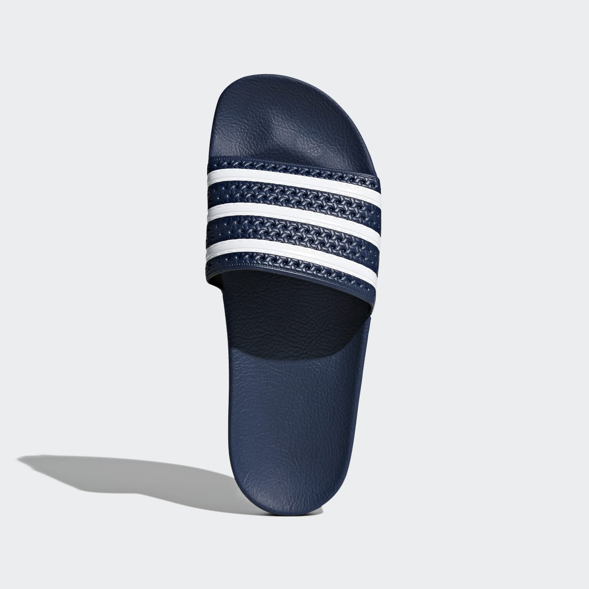 Adidas Men's Adilette Slides - Adi Blue / White / Adi Blue - Image 3