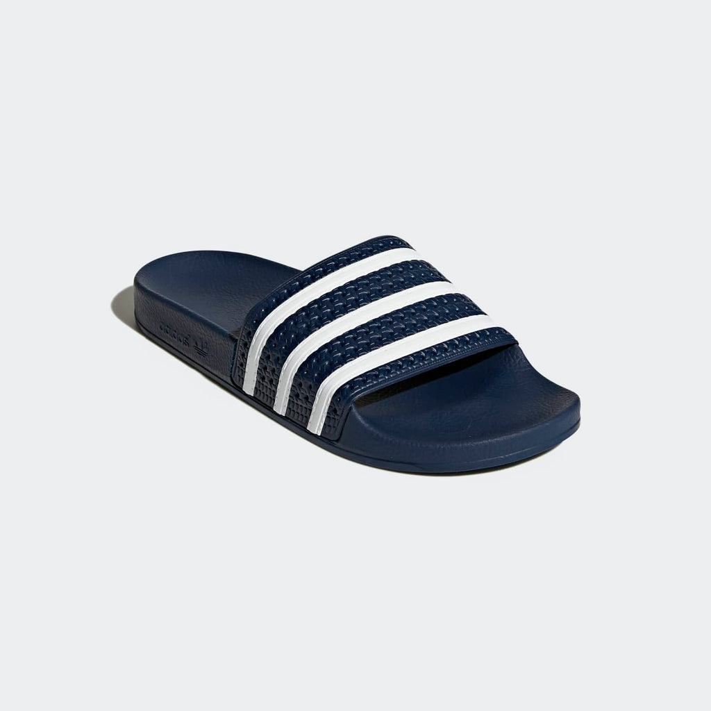 Adidas Men's Adilette Slides - Adi Blue / White / Adi Blue - Image 5