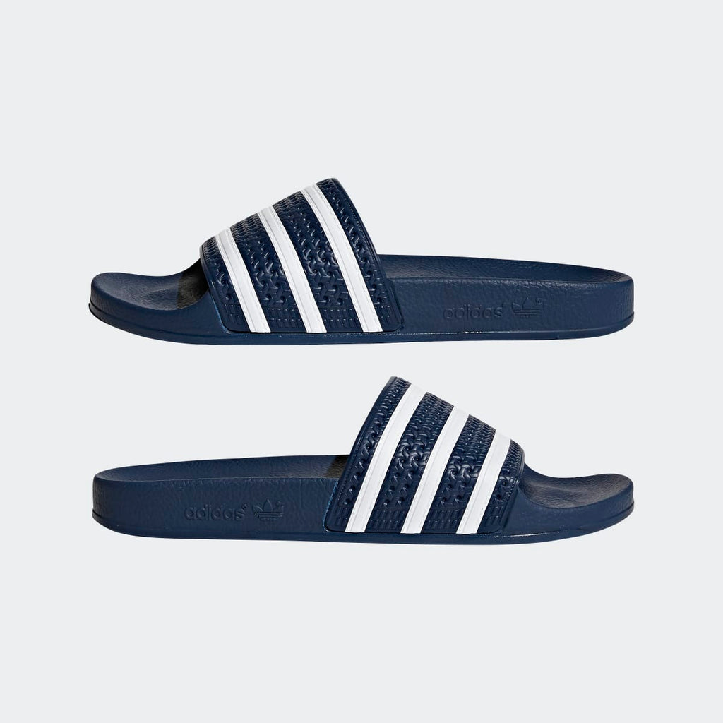 Adidas Men's Adilette Slides - Adi Blue / White / Adi Blue - Image 8