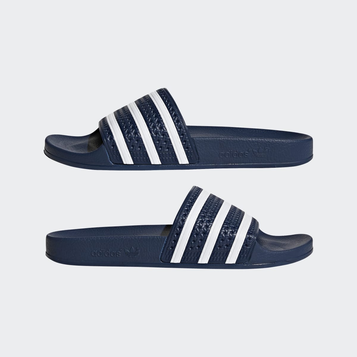 Adidas Men's Adilette Slides - Adi Blue / White / Adi Blue - Image 8