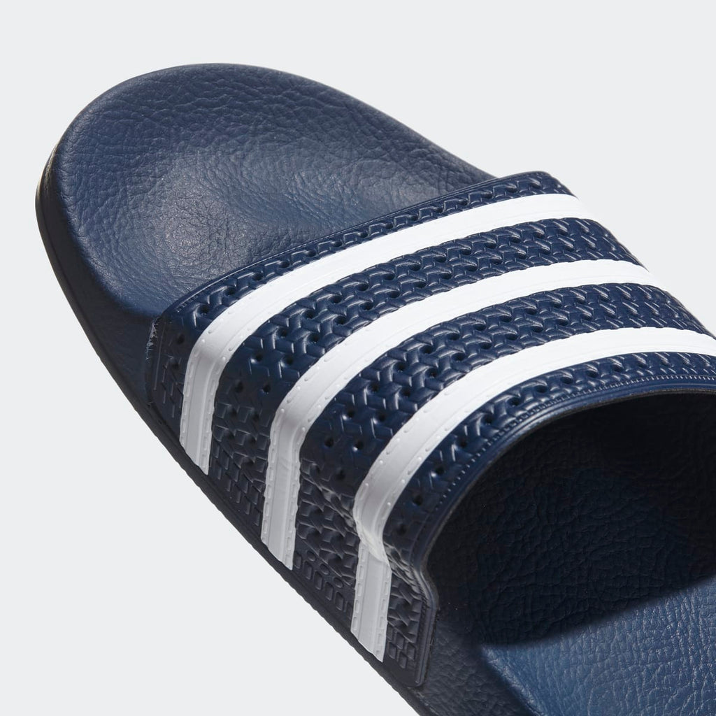 Adidas Men's Adilette Slides - Adi Blue / White / Adi Blue - Image 10