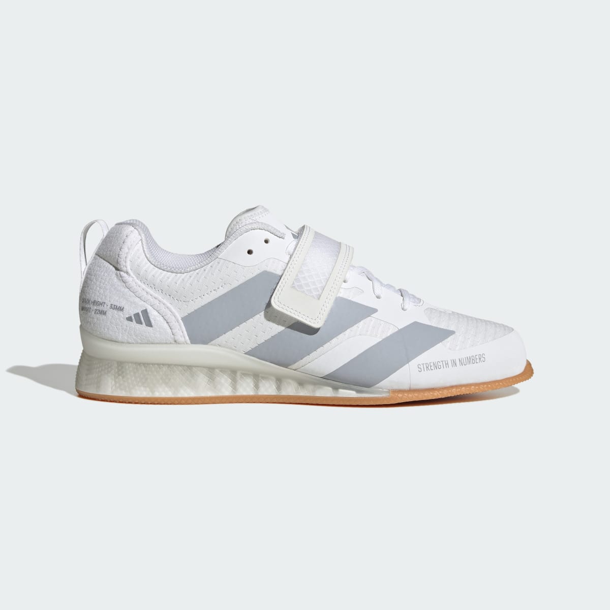 Adidas Men's Adipower Weightlifting 3 Shoes - Cloud White / Halo Silver / Core Black - Image 1