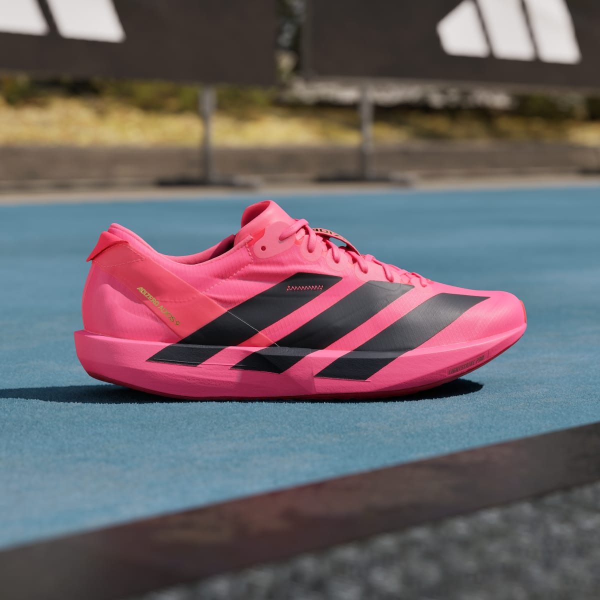 Adidas Men's Adizero Adios 9 Running Shoes - Solar Turbo / Core Black / Lucid Red - Image 3
