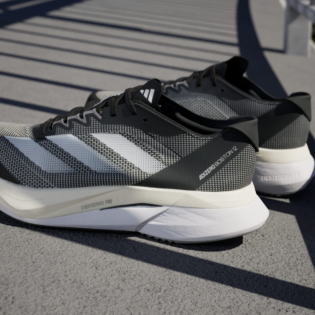 Adidas Women's Adizero Boston 12 Running Shoes - Core Black / Cloud White / Carbon - Image 10